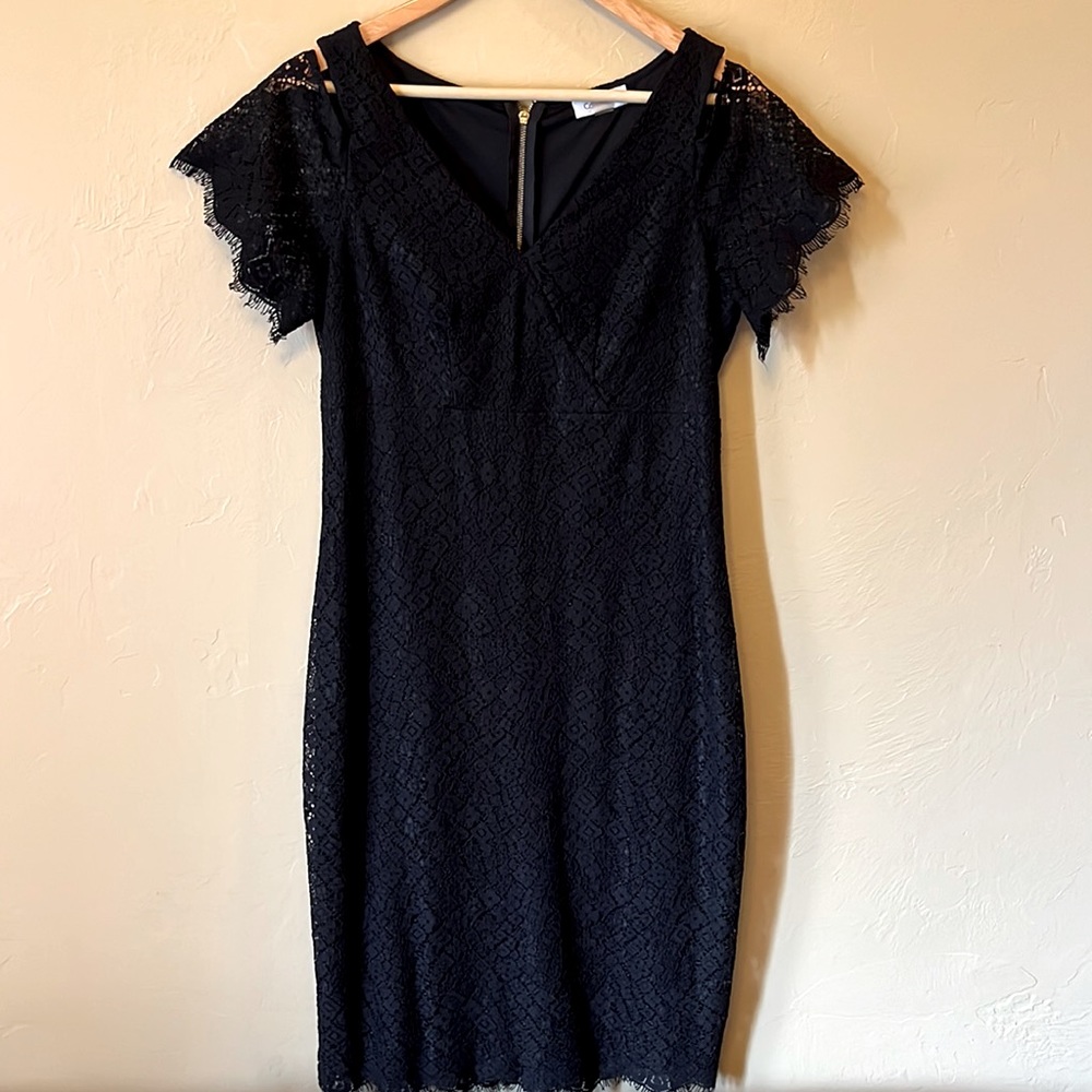 Cotton Blend Elegant Lace Dress